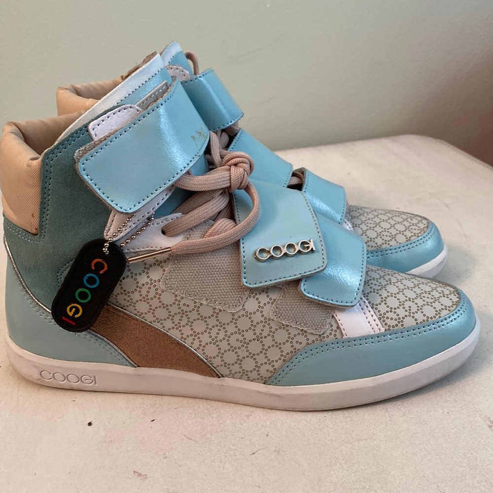 Congo blue- tan high sneakers